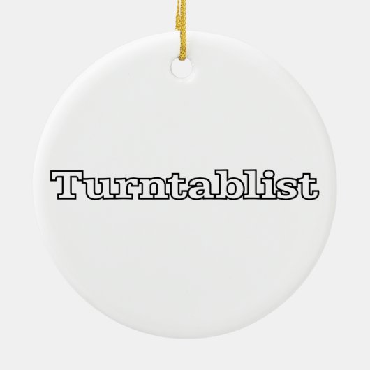 Turntablist Keramisch Ornament (Achterkant)