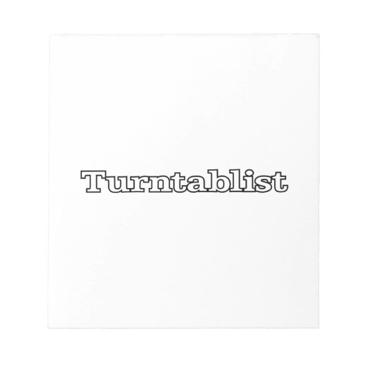 Turntablist Notitieblok (Voorkant)