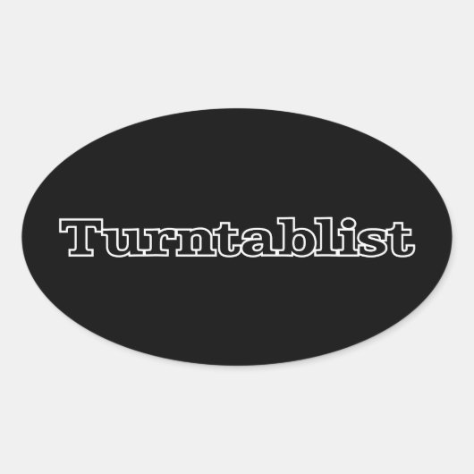 Turntablist Ovale Sticker (Voorkant)