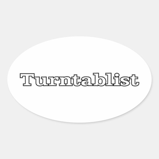 Turntablist Ovale Sticker (Voorkant)
