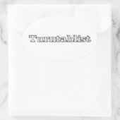 Turntablist Ovale Sticker (Tas)
