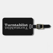 Turntablist ʇ sılqɐ ʇ uɹ ⊥ bagagelabel (Voorkant horizontaal)