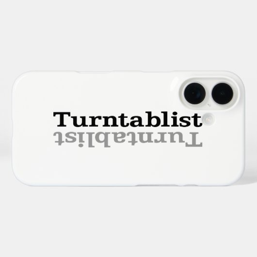 Turntablist ʇ sılqɐ ʇ uɹ ⊥ Case-Mate iPhone case (Achterkant (horizontaal))