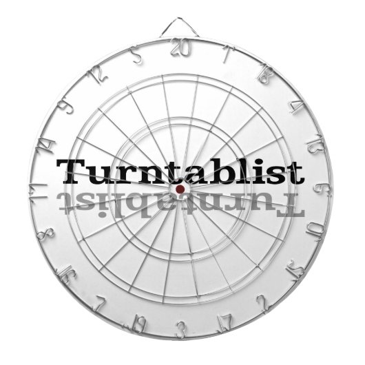 Turntablist ʇ sılqɐ ʇ uɹ ⊥ dartbord (Voorkant)