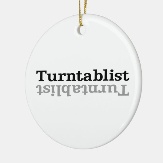 Turntablist ʇ sılqɐ ʇ uɹ ⊥ keramisch ornament (Links)