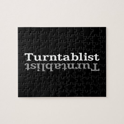 Turntablist ʇ sılqɐ ʇ uɹ ⊥ legpuzzel (Horizontaal)