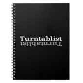 Turntablist ʇ sılqɐ ʇ uɹ ⊥ notitieboek (Voorkant)