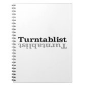 Turntablist ʇ sılqɐ ʇ uɹ ⊥ notitieboek (Voorkant)