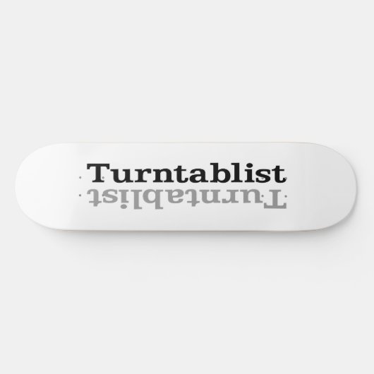 Turntablist ʇ sılqɐ ʇ uɹ ⊥ skateboard (Horizontaal)