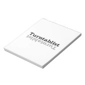 Turntablist ʇsılqɐʇuɹn⊥ notitieblok (Linkerzijde)