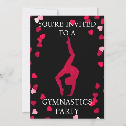 Turnthema Uitnodiging Gymnastiek (Voorkant)