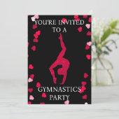Turnthema Uitnodiging Gymnastiek (Staand voorkant)