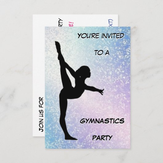 Turnthemafeest uitnodiging Glans (Voorkant / Achterkant)