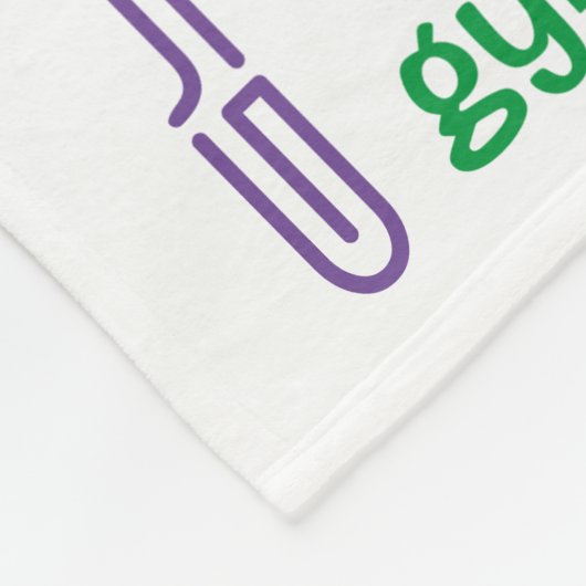 Turntypografie Fleece Deken (Hoek)