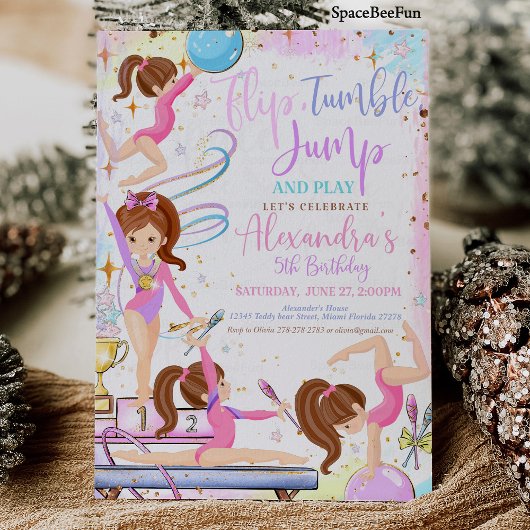 Turnuitnodiging Feest Turnen Kaart