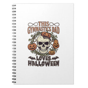 Turnvaderpapa houdt van Halloween-schedelpompoenen Notitieboek