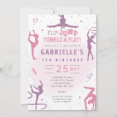 Turnvereniging Verjaardagsfeest Uitnodiging Trampo (Voorkant)