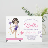 Turnvereniging Verjaardagsuitnodiging met Windmole Kaart (Staand voorkant)