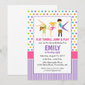 Turnverjaardagsfeest Uitnodiging (Voorkant / Achterkant)