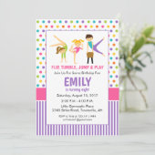 Turnverjaardagsfeest Uitnodiging (Staand voorkant)