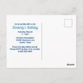 Turnverjaardagsfeest voor meisjes Laten we tumbele Briefkaart (Achterkant)