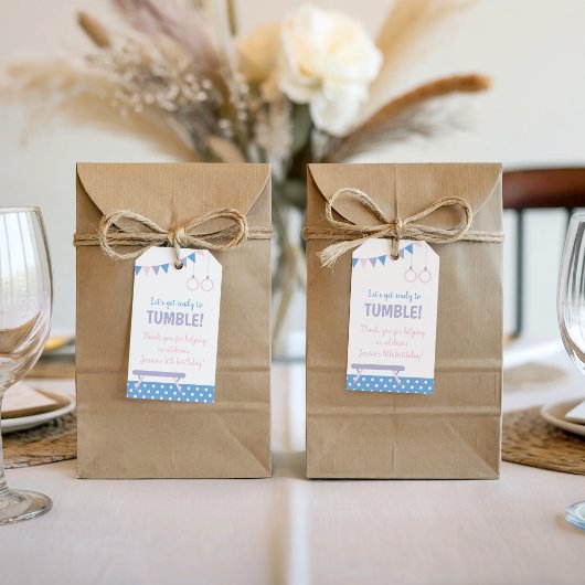 Turnverjaardagsfeestje  cadeaulabel