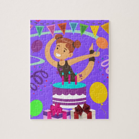 Turnverjaardagsfeestje legpuzzel (Verticaal)