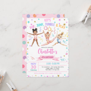 Turnverjaardagsfeestje Pastel Waterverf Kaart
