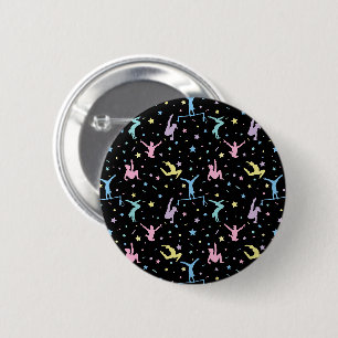 Turnvrouwen Gymnastiek Vrouwen Turners met Sterren Ronde Button 5,7 Cm