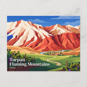 Turpan Vlammende Bergen China Briefkaart