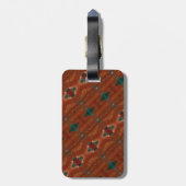 Turq & Coral Ikat Bagagelabel (Achterkant verticaal)
