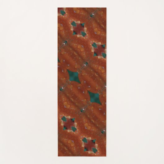 Turq & Coral Ikat Yogamat (Voorkant)