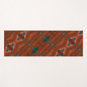 Turq & Coral Ikat Yogamat (Voorkant (horizontaal))