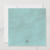 Turqoise Baroque Poppies - Wenskaart (Achterkant)