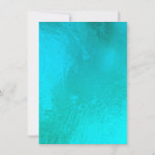 Turqoise Blue Ocean Makeup Glitter Vrijgezellenfee Kaart (Achterkant)