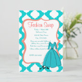 Turqoise & Coral Mode Swap Kaart (Staand voorkant)