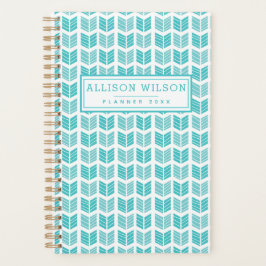 Turqoise Ethnic Aztec Arrows Patroon Planner