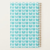 Turqoise Ethnic Aztec Arrows Patroon Planner (Achterkant)
