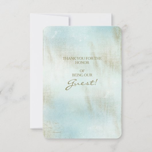 Turqoise Shabby Peacock - Kaart tabelnummer (Achterkant)