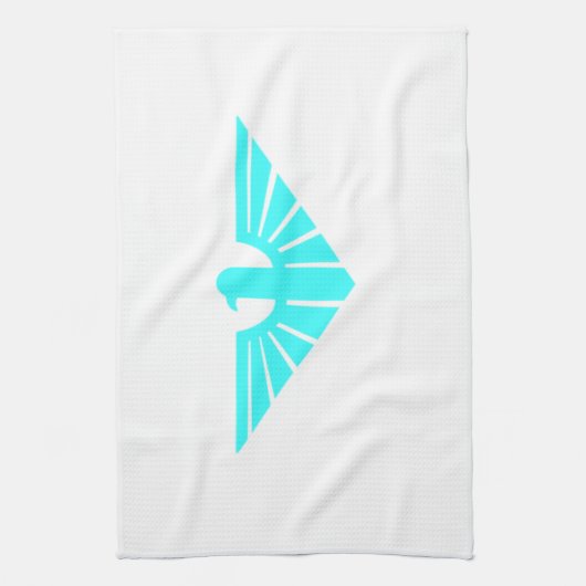 Turqoise Thunderbird Theedoek (Verticaal)