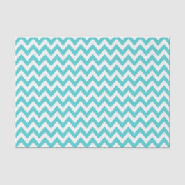 Turqoise ZigZag / Chevron Patroon Tissuepapier