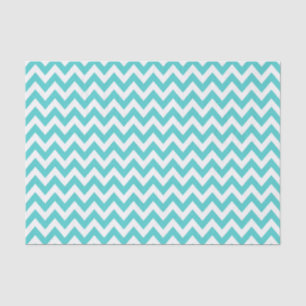 Turqoise ZigZag / Chevron Patroon Tissuepapier