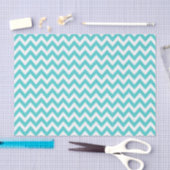 Turqoise ZigZag / Chevron Patroon Tissuepapier (Craft)