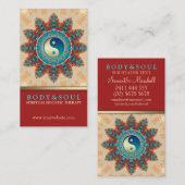 Turqouise Earth YinYang New age Visitekaartjes (Voorkant / Achterkant)