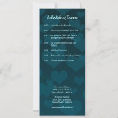 Turqouise Tortelduifjes Long Wedding Invitation Kaart (Achterkant)