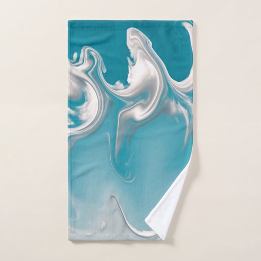 turquesa con blanco remolina bad handdoek (Handdoek)