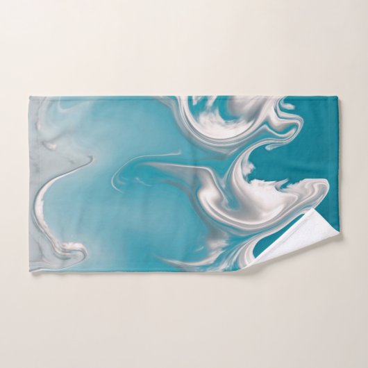  turquesa con blanco remolina bad handdoek (Handdoek)
