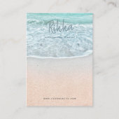 Turquioise Ocean Earring Display QR Business Card Visitekaartje (Voorkant)