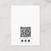 Turquioise Ocean Earring Display QR Business Card Visitekaartje (Achterkant)