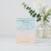 Turquioise Ocean Earring Display QR Business Card Visitekaartje (Staand voorkant)